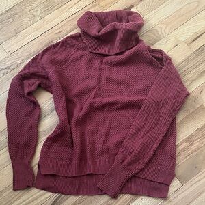 Cozy Maroon Cowl Neck Sweater